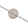 Mens 1 Row 3.50mm Necklace Genuine Diamond Link Choker White Sterling Silver Chain 18" - 24"