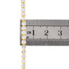 1-reihige 3,50-mm-Halskette für Herren, echtes Diamant-Gliederhalsband, gelbe Sterlingsilberkette, 18" - 24"