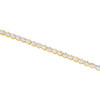 Mens 1 Row 3.50mm Necklace Genuine Diamond Link Choker Yellow Sterling Silver Chain 18" - 24"