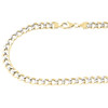 1/10th 10K Yellow Gold Diamond Cut Curb Cuban Link Chain Necklace 7mm 18-30 Inch