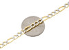 collana a catena a maglie Figaro con taglio a diamante da 5 mm in oro giallo 10k 1/10 da 18-30 pollici