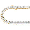 Mens 2 Row Two Tone Diamond Necklace Link Choker Chain Sterling Silver 22" - 30"