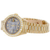 Rolex DateJust President 18K Gold 26mm Diamond Meteorite Dial Watch 1.55 CT.