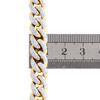 10K Yellow Gold 9.50mm Round Diamond Miami Cuban Statement 8.75" Bracelet 2 CT.