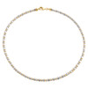 bracelet à maillons en perles de glace taillées en diamant, or blanc jaune 10 carats, deux tons de 2 mm, 9 à 10 pouces