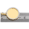 10K Yellow Gold Round Diamond Memory Frame Picture Pendant 1.50" Charm 1/2 CT.