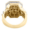 10-karätiger Gelbgold-Baguette-Diamant-Miami-Cuban-Link-20-mm-Statement-Ring am kleinen Finger, 2 ct