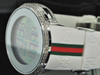 MENS 2 TIMEZONE i GUCCI DIGITAL WHITE DIAMOND WATCH 5CT