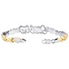 bracelet Stampato I Love You XOXO Hugs and Kisses en or jaune 10 carats taille diamant 8"