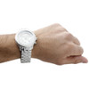 Mens New IceTime Diamond Band Watch 45mm Case Crushed Illusion Dial Prince 2 Ct.