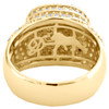 10K Yellow Gold Baguette Diamond Square Step Shank Band 15mm Pinky Ring 1.80 CT.