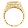 10K Yellow Gold Baguette Diamond Square Step Shank Band 15mm Pinky Ring 1.80 CT.