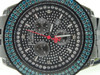 Mens Joe Rodeo/JoJino/JoJo Black Platinum Blue Diamond Watch Crush Dial 6.50 ct.