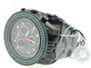 Mens Joe Rodeo/JoJino/JoJo Black Platinum Blue Diamond Watch Crush Dial 6.50 ct.