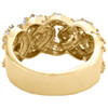 10-karätiger Gelbgold-Baguette-Diamant-Miami-Cuban-Link-Ring, 12 mm, ausgefallener kleiner Fingerring, 1,15 ct.