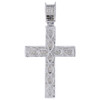 925 Sterling Silver Yellow & Black Diamond Men's Cross Jesus Charm Pendant 1 Ct.