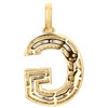 10K Yellow Gold Baguette Diamond Letter G Pendant 1.20" Initial Charm 0.53 CT.