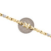 bracelet stampato en or jaune 10 carats avec cœur d'ours en peluche câlins et bisous 7,25"