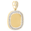 14K Yellow Gold Baguette Diamond Memory Frame Picture Pendant 2.10" Charm 4 CT.
