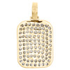 14K Yellow Gold Baguette Diamond Dog Tag Memory Frame Picture Pendant 2.50 CT.