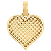 14K Yellow Gold 2 Row Diamond Heart Memory Picture Frame 1.85" Pendant 2.50 CT.