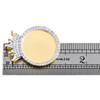 10K Yellow Gold Round Diamond Memory Picture Crown King Frame 1.30" Pendant 1 CT