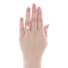 14k Yellow Gold Diamond Halo Square Engagement + Wedding Ring Bridal Set 1 CT.