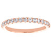 14k Rose Gold Round Diamond Wedding Band Stackable Anniversary Ring 0.40 CT.