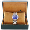 Mens Rolex 36mm DateJust Diamond Watch Oyster Steel Band Custom Blue Dial 2 CT.