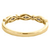 14k Yellow Gold Diamond Wedding Band Stackable Milgrain Anniversary Ring 1/5 CT.