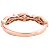 14k Rose Gold Diamond Wedding Band Stackable Milgrain Anniversary Ring 1/2 CT.