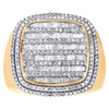 10K Yellow Gold Baguette Diamond Statement Band 21mm Fancy Pinky Ring 1.50 CT.