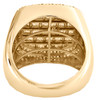 10K Yellow Gold Baguette Diamond Statement Band 21mm Fancy Pinky Ring 1.50 CT.