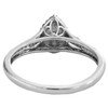 10k White Gold Diamond Teardrop Halo Engagement Ring Bypass Promise Band 0.20 Ct