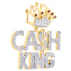 statement-Anhänger „Cash King“ aus 10 Karat Gelbgold mit echtem Diamant und Rubin, 0,55 ct