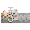 statement-Anhänger „Cash King“ aus 10 Karat Gelbgold mit echtem Diamant und Rubin, 0,55 ct