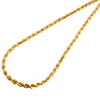 massives Seilkettenglied aus 18 Karat Gelbgold mit Diamantschliff, 3 mm, Halskette, 45,7–61 cm