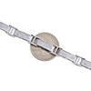 Sterlingsilber-Armband mit rundem, rechteckigem Diamant-Glied, 8 mm, Statement-Pavé, 7 Zoll, 1 ct