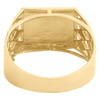 Echter 10-Karat-Gelbgold-Diamantschliff-Anfangsbuchstabe A-Statement-Ring am kleinen Finger, 11,50 mm