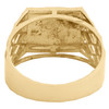 Echter 10-Karat-Gelbgold-Diamantschliff-Anfangsbuchstabe-B-Statement-Ring für den kleinen Finger, 11,50 mm