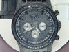 Reloj JOJINO / JOJO / JOE RODEO con diamantes negros para hombre, esfera cursh, 2,25 quilates, 46 mm, pj1170