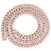 14K Rose Gold Round Diamond 6mm Miami Cuban Chain 20" Pave Necklace 12.20 CT.