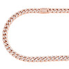 14K Rose Gold Round Diamond 6mm Miami Cuban Chain 20" Pave Necklace 12.20 CT.