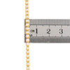 10-Karat-Gelbgold-Diamant-Tennis-Halsband, 3 mm, 55,9 cm lange Martini-Set-Halskette, 4,60 ct