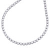 14K White Gold Round Diamond Tennis Chain 3mm Martini Set 18" Necklace 3.75 CT.