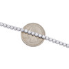 10K White Gold Round Diamond Tennis Necklace 3.5mm Martini Set 16" Chain 5.15 CT