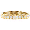 10K Yellow Gold Round Diamond Jubilee Link 13mm Statement Pave Bracelet 2 CT.