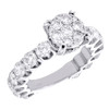 14K White Gold Cathedral Setting Diamond 3/4 Eternity Engagement Ring 3.60 TCW