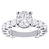 14K White Gold Cathedral Setting Diamond 3/4 Eternity Engagement Ring 3.60 TCW