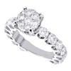 14K White Gold Cathedral Setting Diamond 3/4 Eternity Engagement Ring 3.60 TCW